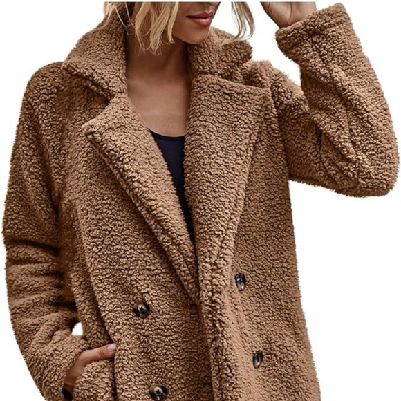 Rachel Zoe Teddy Faux Fur Cozy Jacket in Beige Tan - Picture 3 of 5